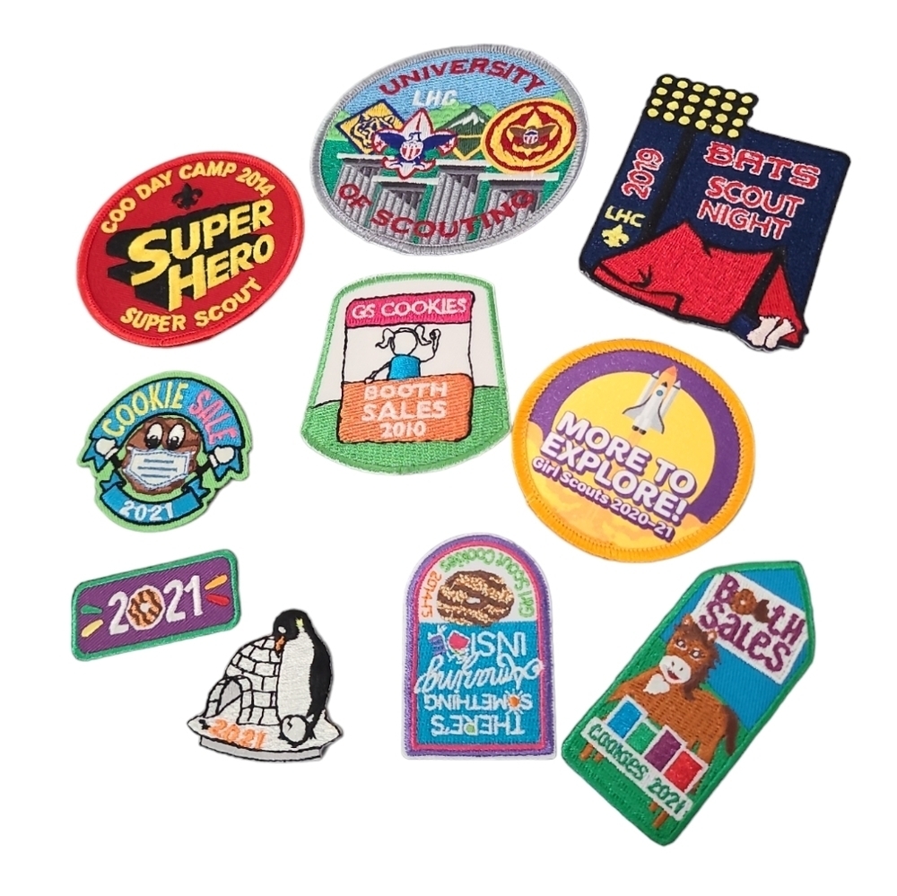 Lot Of 10 Girl Scout Badges Patches
